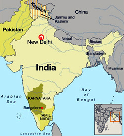 bangalore map india